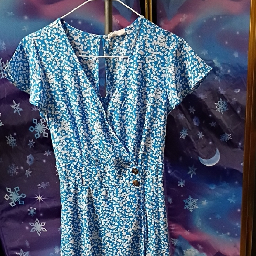 Sienna Sky Blue Flutter Sleeve Sundress